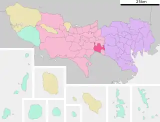 調布市位置図