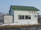 倒壊前の旧駅舎(2003年3月25日撮影)