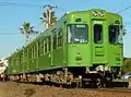 ライトグリーン一色時代の2000形クハ2501（2011年1月10日 犬吠駅付近）