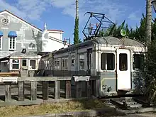 デハ501（左奥）（2006年12月27日 犬吠駅前）