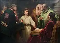 博士たちの中のイエス (1884)