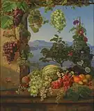イタリアの風景の中の果物(c.1844)