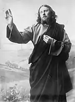 オーバーアマガウの受難劇&nbsp;(Oberammergau Passion Play)&nbsp;でキリストを演じるアントン・ラング&nbsp;(Anton Lang)&nbsp;。1900年