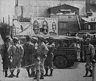 ソウル市公会堂付近を警備する兵士（5月16日）