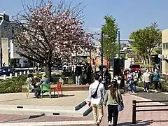 新しくなった中央緑道(2021年4月)