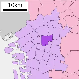 中央区 (大阪市)位置図