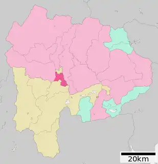 中央市位置図