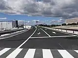 三重県道645号上野鈴鹿線との交差点から津方面を撮影（2023年11月開通区間、撮影は開通前のもの）