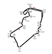 The Silverstone Circuit modified in 2000