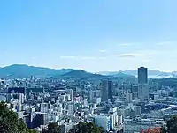 二葉山から見た広島駅周辺