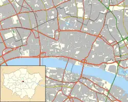 ロンバード・ストリート (ロンドン)の位置(シティ・オブ・ロンドン内)