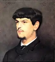 『クロード・ドビュッシーの肖像』(1885年)マルセル・バシェ