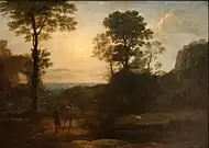 『リビアの海岸で鹿を狩るアエネアス』1682年 ベルギー王立美術館所蔵