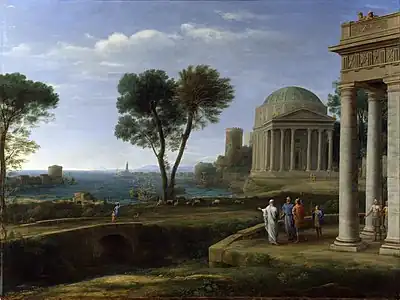 『デロス島のアエネアスのいる風景』1671年-1672年 ロンドン・ナショナル・ギャラリー所蔵