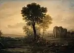 『井戸のそばのヤコブ、ラケル、レアのいる風景』1666年 エルミタージュ美術館所蔵