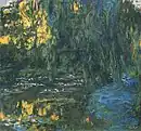 『柳と睡蓮の池の眺め』 1916年–1919年、所在不明