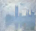 『国会議事堂(英語版)』1900 - 01年。油彩、キャンバス、81.2 × 92.8 cm。シカゴ美術館(W1600)。