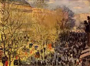 『キャピュシーヌ大通り』(1873) クロード・モネ