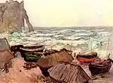 『エトルタの嵐の海』クロード・モネ, 1883年
