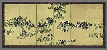 燕子花図（クリーブランド美術館）