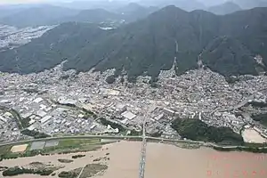 複数の渓流で土石流が発生した様子(2014年広島市)