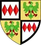 Quarterly, 1st & 4th: Argent, 3 fusils conjoined in fess gules, a bordure sable (Montagu); 2nd & 3rd: Or an eagle displayed vert beaked and membered gules (Monthermer).