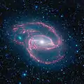 スピッツァー宇宙望遠鏡で見たNGC 1097