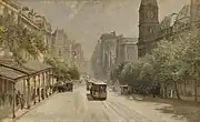 "Collins Street"(c.1912)ジョージ・ハイド・パウナル 作
