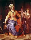 Sainte Cécile jouant de la basse de viole (après 1694), ルーアン美術館