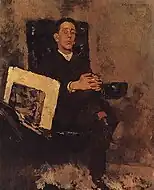 Manuel Gustavo Bordalo Pinheiro-甥の肖像画