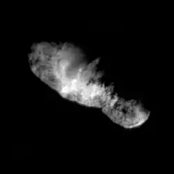 ボレリー彗星の核。探査機ディープ・スペース1号が撮影。