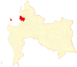 州内におけるコロネルの位置の位置図