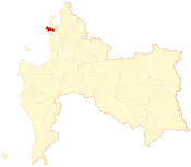 Location of Hualpén commune in the Biobío Region