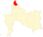 Location of the Tomé commune in Biobío Region