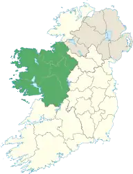 Location of コノート地方