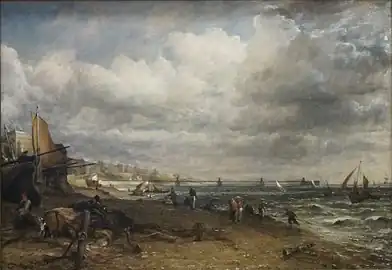 『チェーン桟橋、ブライトン』(Chain Pier, Brighton)(1826–27年、油彩・キャンバス) ロンドン・テート・ブリテン所蔵