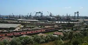 コンスタンツァの港湾風景