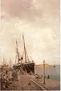 "At the dock"  Bank of Greece Art Collection