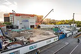 建設中の長春橋駅