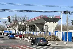 馬昌営駅の工事現場