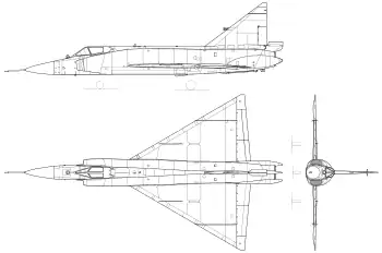 F-102A 三面図