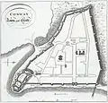 コンウィの地図。市街と城砦（1800年）