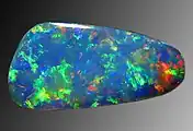 Opal can contain protist microfossils of diatoms, radiolarians, silicoflagellates and ebridians