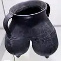 竜山文化 紀元前2000 - 1700年 黒陶三足器 出土地不明