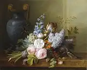 "Bouquet de fleurs au nid d'oiseau"(1810)