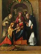 『聖カタリナの神秘の結婚』1510年ごろ ナショナル・ギャラリー・オブ・アート所蔵