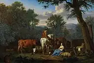 男女のいる風景(1664) フィッツウィリアム美術館