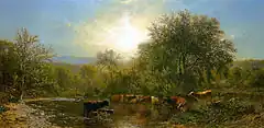 "Cows Watering"