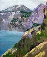 油絵"Crater Lake"(1919)