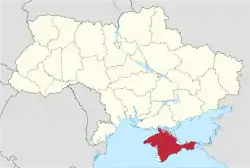 クリミア自治共和国の位置
